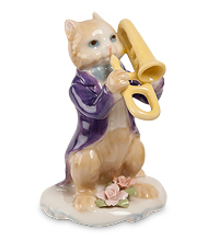 CMS-48/ 4 Фигурка "Кот с тромбоном" 11см (Pavone)