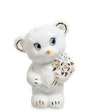 XA-505 Фигурка "Медвежонок с букетом"