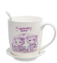 MUG-201/3 Кружка с ложкой "Нежность"