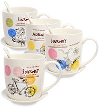 MUG-203 Кружка с ложкой "Мое путешествие" в асс.