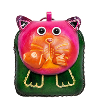 BL-10/1 Кошелёк кожаный "Кот"