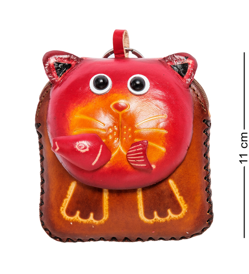 BL-10/2 Кошелёк кожаный "Кот"