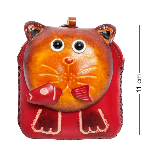 BL-10/3 Кошелёк кожаный "Кот"