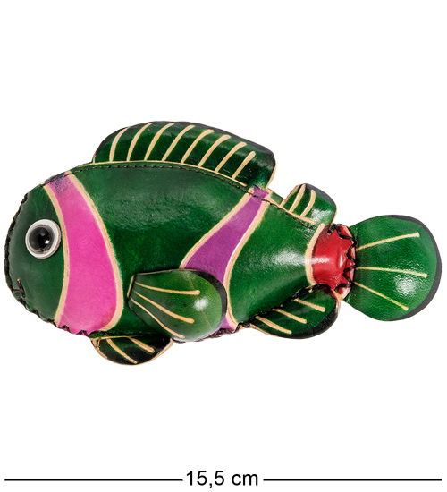 BL-32/2 Кошелёк кожаный "Рыба"