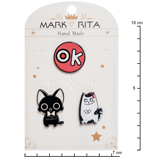 MR-32 Н-р брошей с цанговым зажимом бабочка Mark Rita