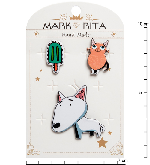 MR-74 Н-р брошей с цанговым зажимом бабочка Mark Rita