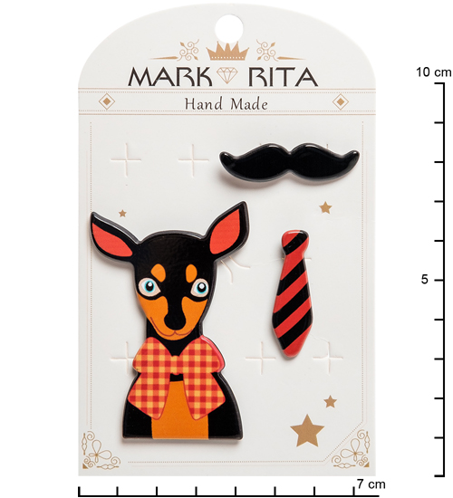MR-77 Н-р брошей с цанговым зажимом бабочка Mark Rita
