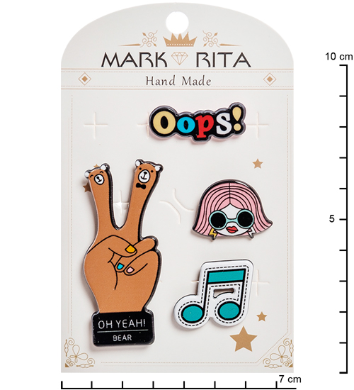 MR-84 Н-р брошей с цанговым зажимом бабочка Mark Rita