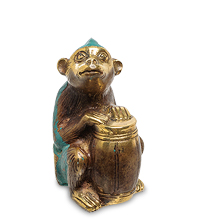 24-004 Фигура Обезьяна "Игра на конге" бронза (о.Бали)