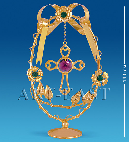 AR-4088/ 2  Композиция "Крест в яйце" с цв.кр. (Юнион)