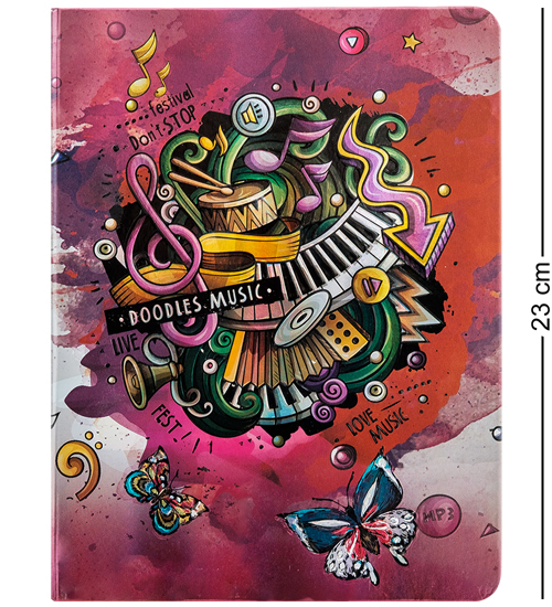 BM-01/3 Блокнот бол. "Звуки музыки" (3D твердая обложка)
