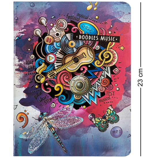 BM-01/4 Блокнот бол. "Звуки музыки" (3D твердая обложка)