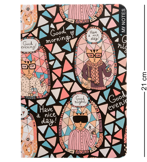 BM-21/1 Блокнот бол. "Богемные коты" (твердая обложка)