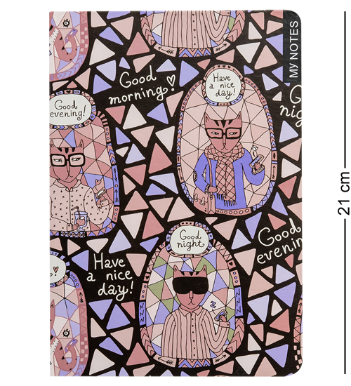 BM-21/3 Блокнот бол. "Богемные коты" (твердая обложка)