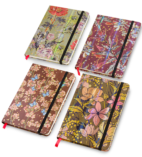 BM-06 Блокнот сред. "Весенние цветы" в асс. (3D твердая обложка)