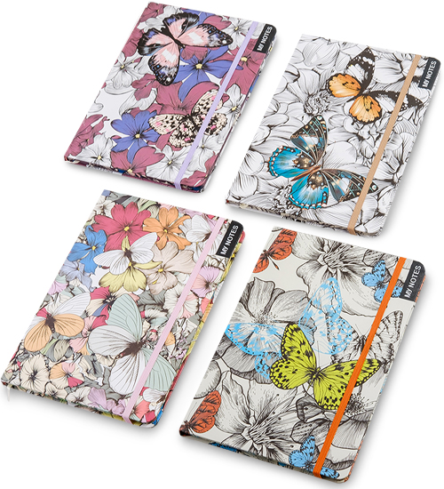 BM-18 Блокнот бол. "Тропические бабочки" в асс. (твердая обложка)