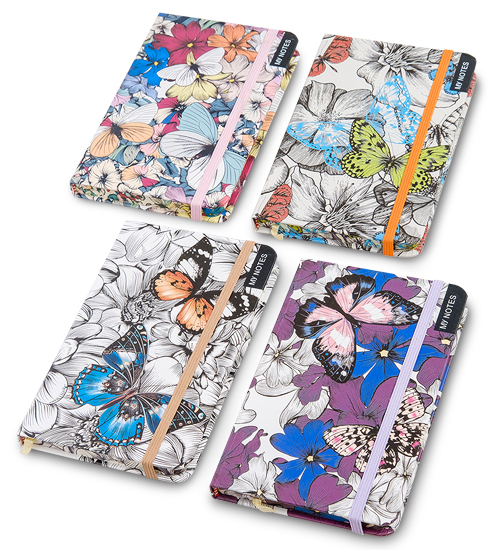 BM-19 Блокнот мал. "Тропические бабочки" в асс. (твердая обложка)