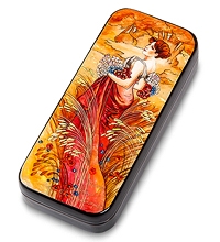 ШК-40/36 Шкатулка Федоскино "Лето" исп. Силантьева