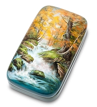 ШК-20/ 4 Шкатулка Федоскино "Водопад" худ. Ларина М.