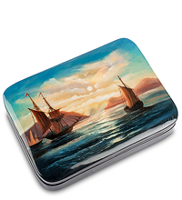 ШК-10/20 Шкатулка Федоскино "Море" авт. Котова А.