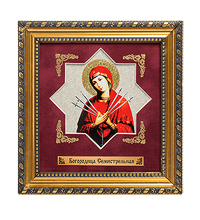 ПК-566 Панно "Богородица Семистрельная" мини 18x19