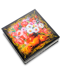 ШК-13/18 Шкатулка в технике декупаж (квад. 16х16х4,5)