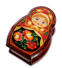 ШК-11/57 Шкатулка в технике декупаж  "Матрешка" (14х10х5)