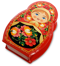 ШК-11/58 Шкатулка в технике декупаж "Матрешка" (20х14х6)