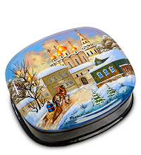 ШК-80/29 Шкатулка Федоскино "Москва" исп. Гусев