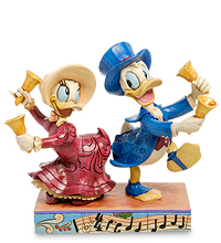 Disney-4051977 Фигурка "Дональд и Дейзи Дак с колокольчиками (С Рождеством!)"
